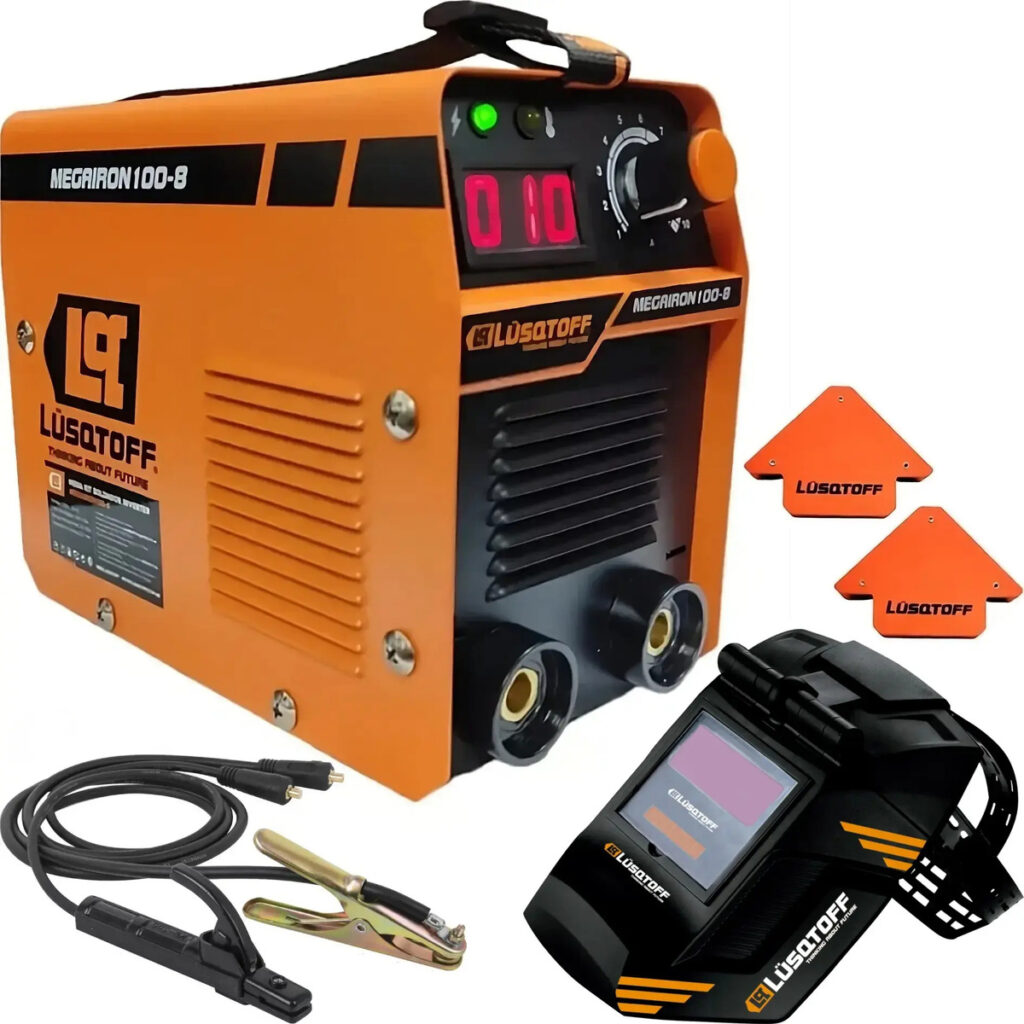 Soldadora Inverter Iron-100 + Máscara + 2 Escuadras Lusqtoff