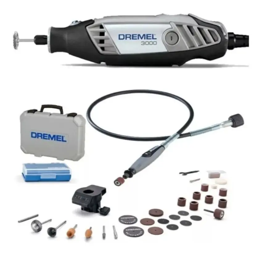 Minitorno Dremel 3000-2/30 130W Velocidad Variable + 10 Accesorios