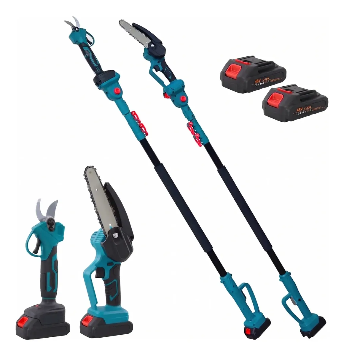 Kit de Poda a Batería 3 en 1 Eshopero 40V — Motosierra + Tijera + Extensor