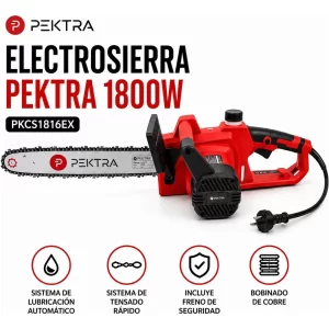 Electrosierra Eléctrica Pektra 1800W 16" 40cm PKCS1816EX