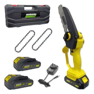 Mini Motosierra Inalámbrica Lusqtoff Garden Plus 18V + 2 Baterías + Maletín