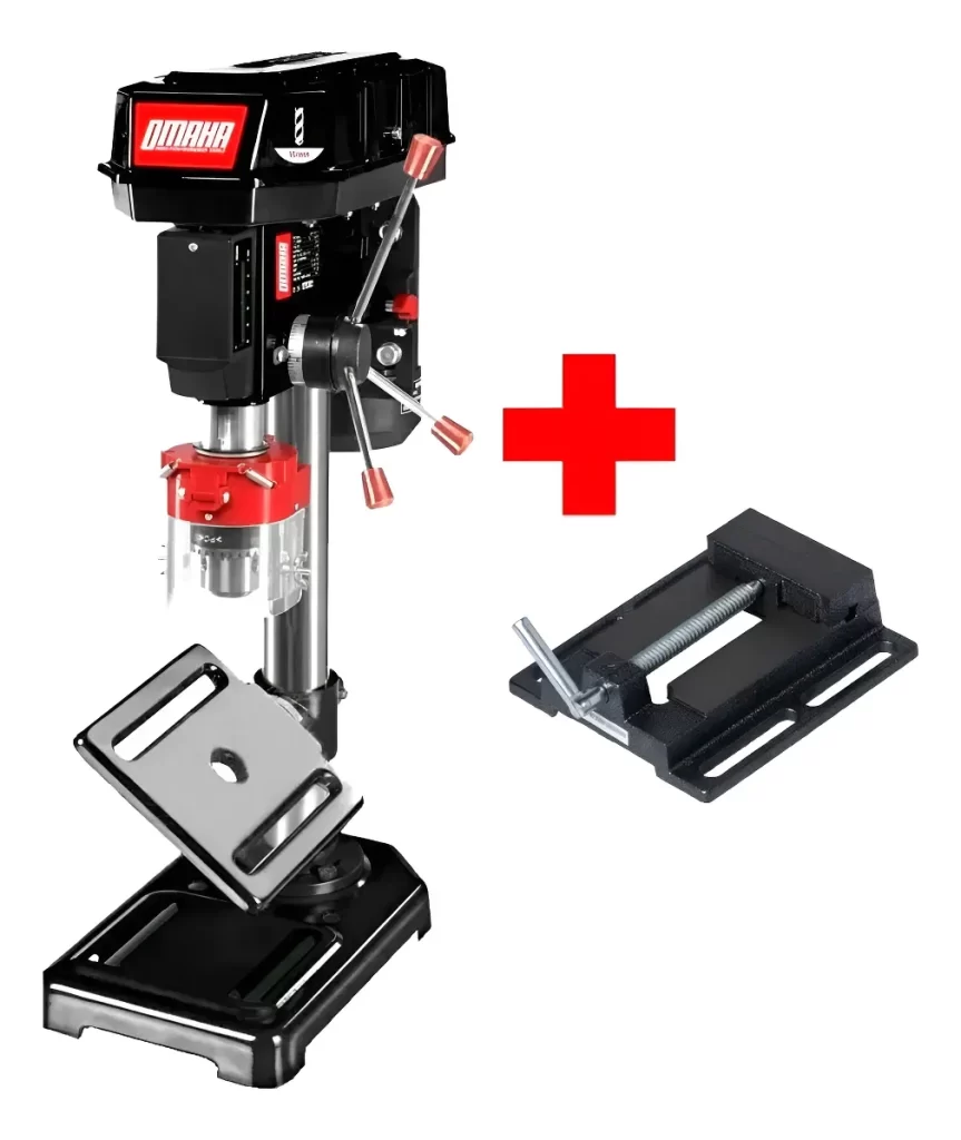 Taladro de Banco Omaha AB55016 16mm 550W 3/4 HP 5 Velocidades + Morsa